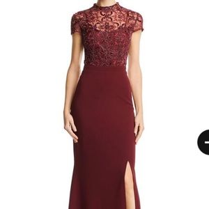 Aidan Mattox red sequin dress